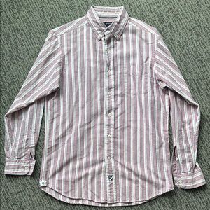 Men's Striped Shirt - Red and White
